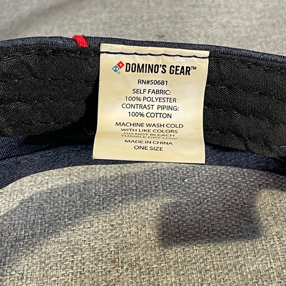 Domino's Gear Pizza Hat Visor Gray Reflective Delivery Work Employee Uniform Adj - Picture 6 of 6